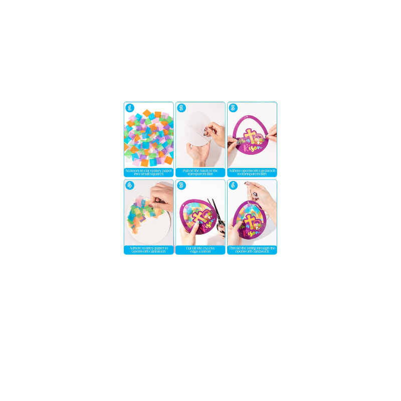 24 Sets Easter Eggs Suncatchers Craft